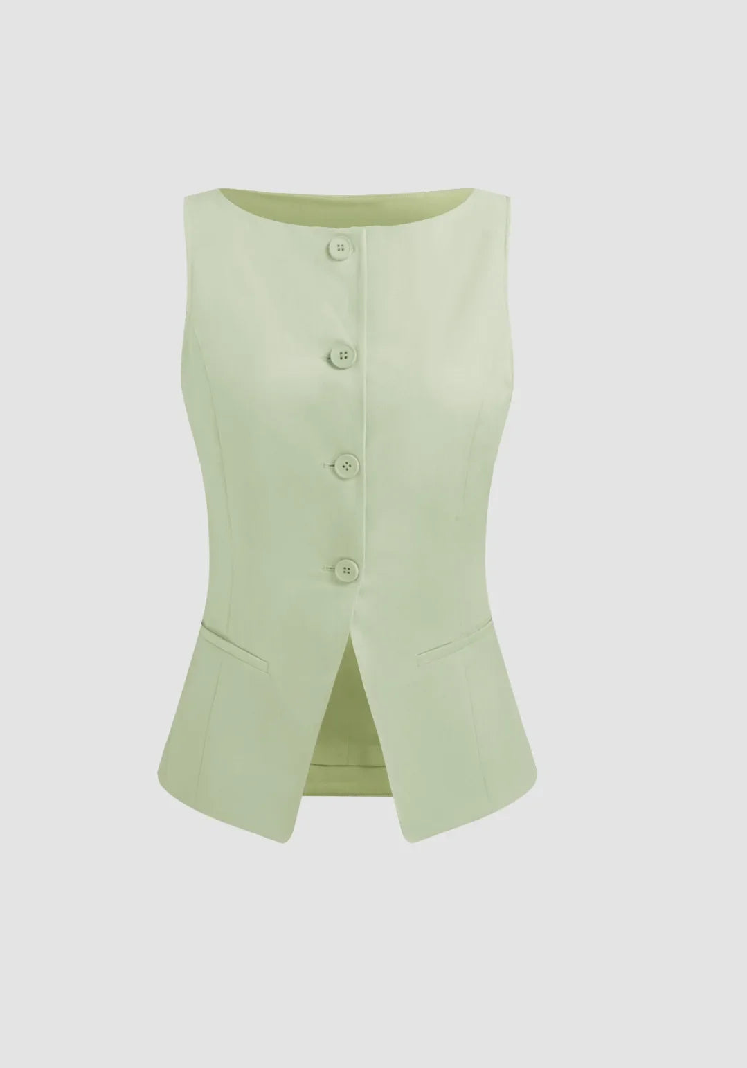 Fashionable Slim Fit Solid Color Commuter Vest for Women Comfortable Polyester Fiber Crew Neck Design Chinese Brand