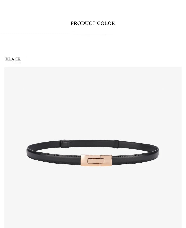Luxury Soft Cowhide Thin Belt - Elevate Your Style