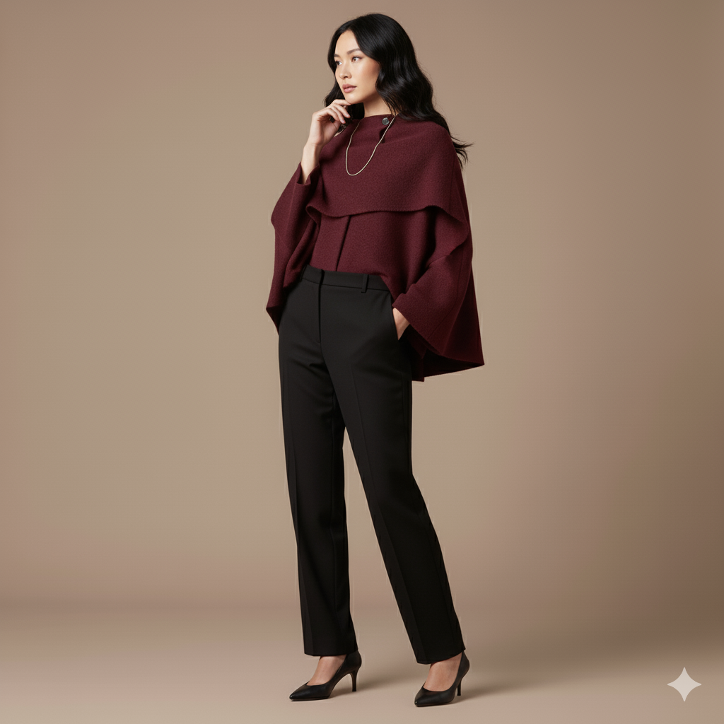 Luxe Shawl Cape Coat - Autumn 2025 Glam